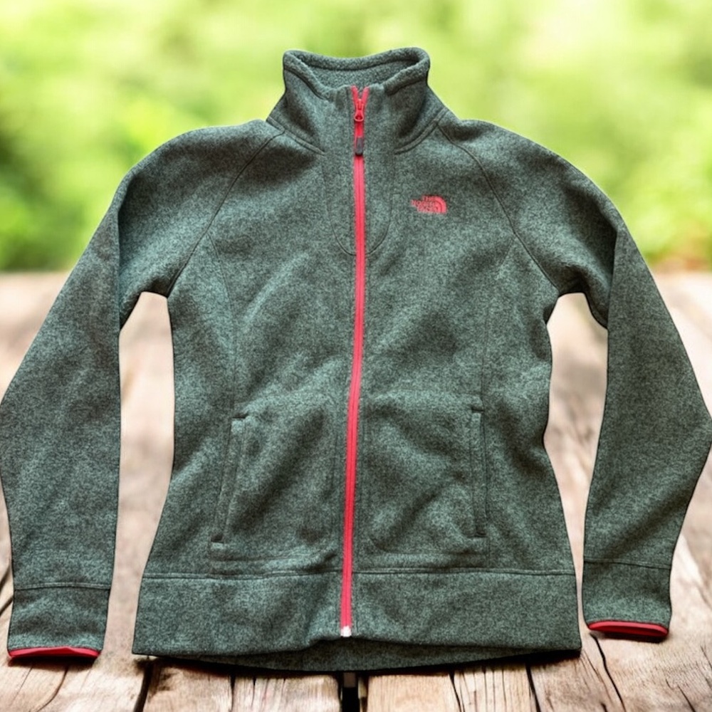 The North Face Women's Gray Jacket with Pink Trim